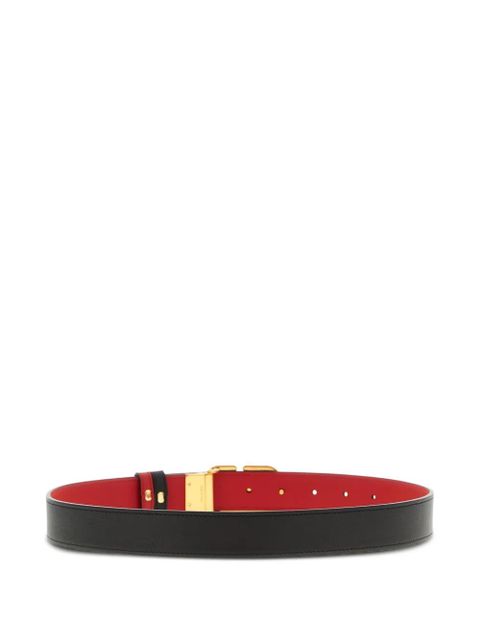 Valentino Garavani Vlogo signature reversible leather belt - Black