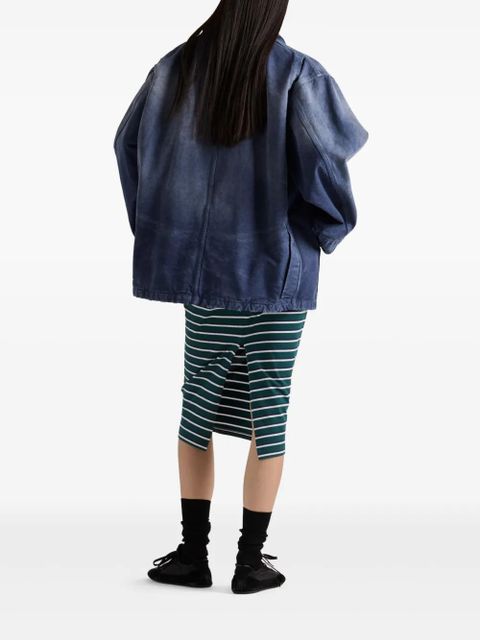 Prada washed canvas jacket - Blue