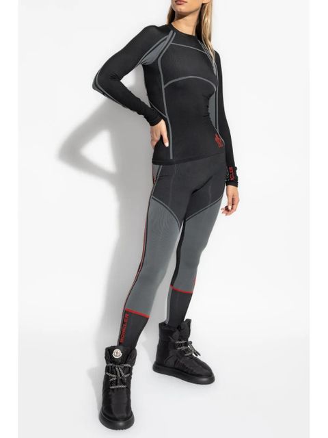 Moncler Grenoble long-sleeve base layer T-shirt - Black - zdjęcie produktu nr 2