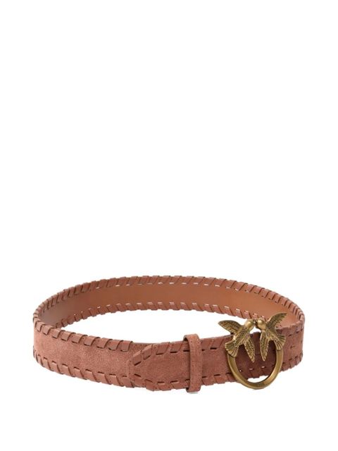 PINKO braided Love Birds-buckle belt - Neutrals