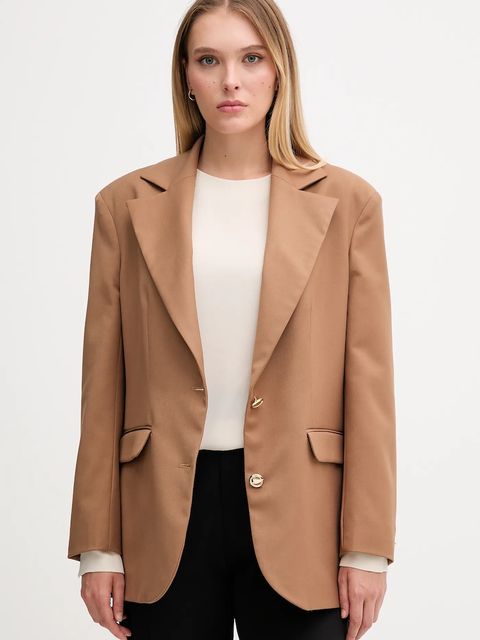 Gaudi marynarka kolor brązowy jednorzędowa gładka 521FD35022 - zdjęcie produktu nr 1