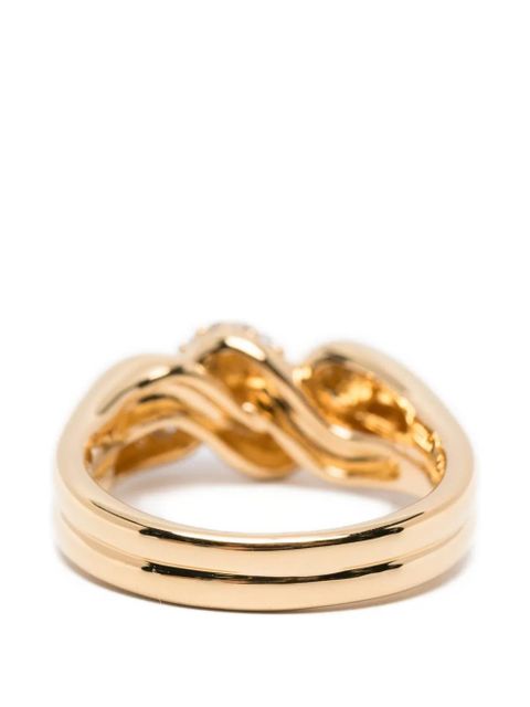 Missoma Molten double statement ring - Gold