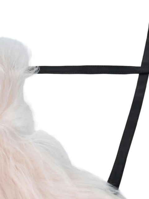 Marni shearling self-tie scarf - Pink