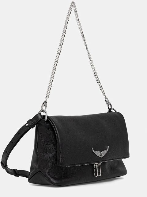 ZADIG&VOLTAIRE torebka skórzana kolor czarny LWBA04125