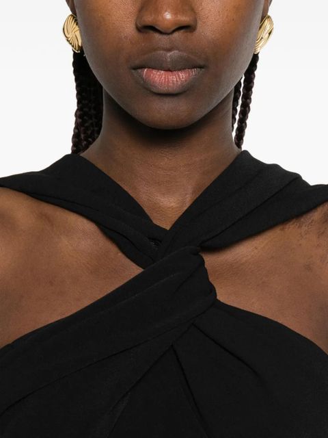 Solace London Rona twisted maxi dress - Black