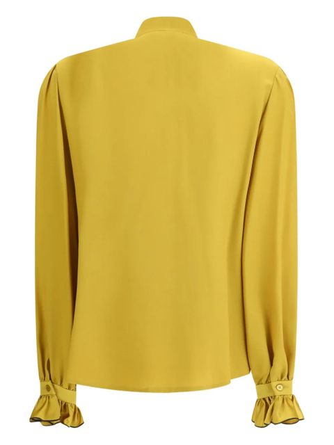 Valentino Garavani ruffled-trim shirt - Yellow