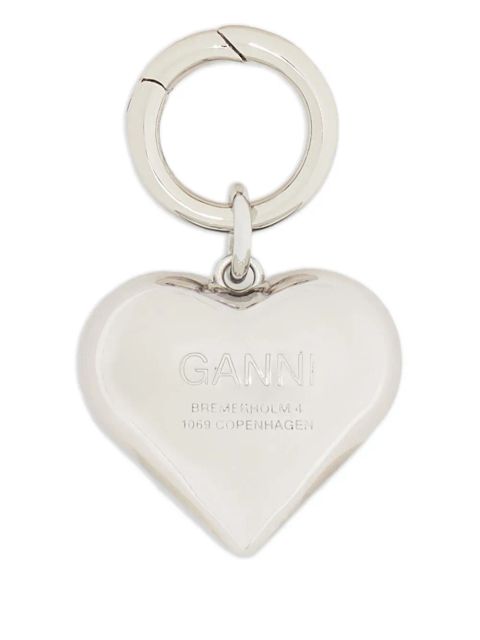 GANNI heart-shape charm - Blue