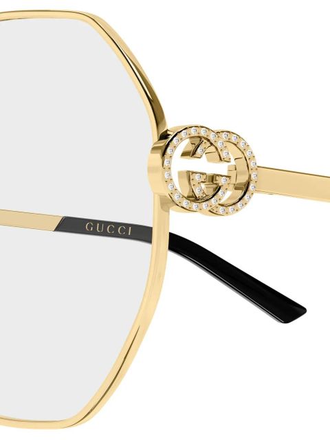 Gucci Eyewear gg2048o geometric glasses - Gold