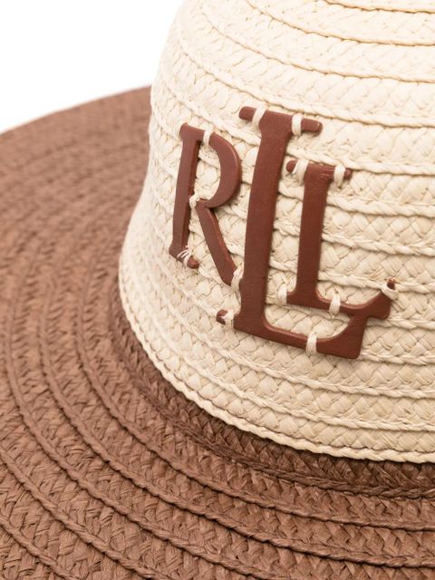 Lauren Ralph Lauren logo-appliqué paper sun hat - Neutrals - zdjęcie produktu nr 2