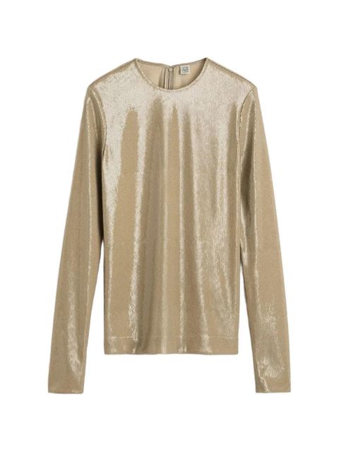 TOTEME sequin T-shirt - Gold - zdjęcie produktu nr 2