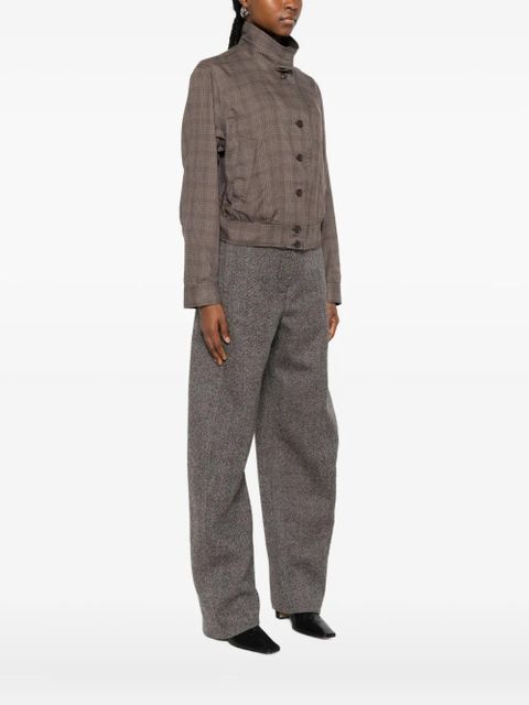 OUR LEGACY checked button-up bomber jacket - Brown - zdjęcie produktu nr 2