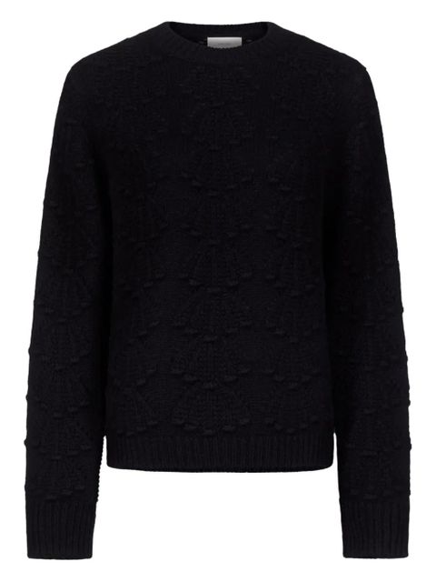 LouLou de Saison Cleidy crochet 3D motif sweater - Black - zdjęcie produktu nr 1
