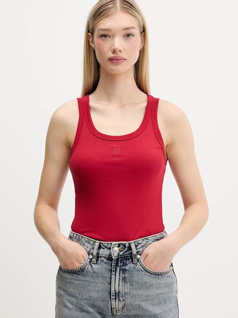 HUGO top damski kolor czerwony 50514489 - zdjęcie produktu nr 1