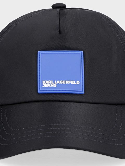 Karl Lagerfeld Jeans czapka z daszkiem kolor czarny A4M33077
