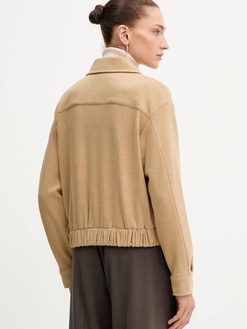 Marella kurtka z dodatkiem wełny Emme by Marella kolor beżowy przejściowa 2525906081200 - zdjęcie produktu nr 2