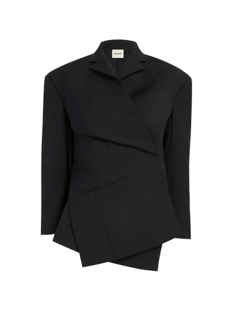 KHAITE Palto asymmetric layered jacket - Black - zdjęcie produktu nr 1