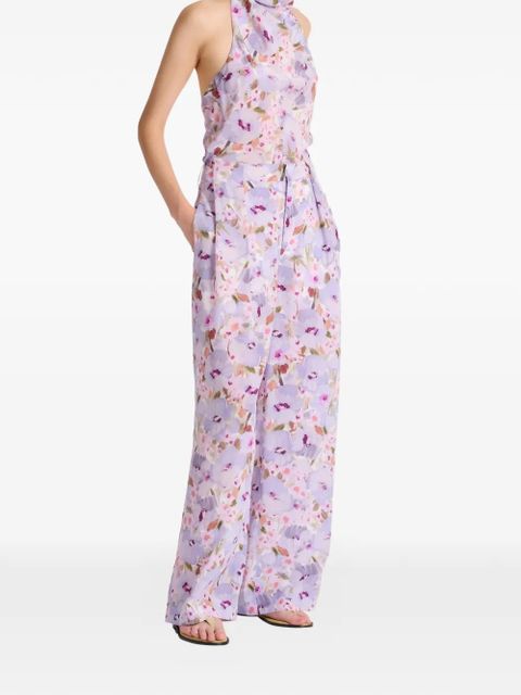 Balmain Poppy Flower trousers - Purple