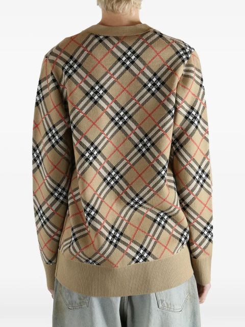 Burberry check-pattern cardigan - Neutrals