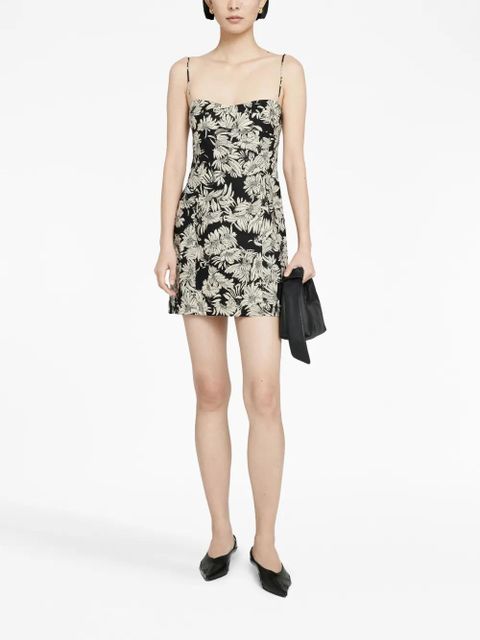 ANINE BING Keiran floral-print sleeveless minidress - Black - zdjęcie produktu nr 2