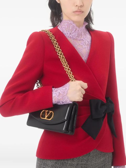 Valentino Garavani bow-detail crepe blazer - Red