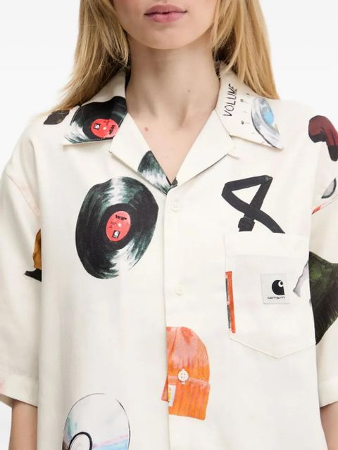 Carhartt WIP Jacob Rochester music-print shirt - White