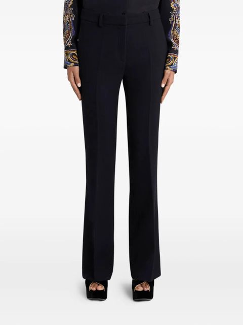 ETRO welt-pockets wool trousers - Black