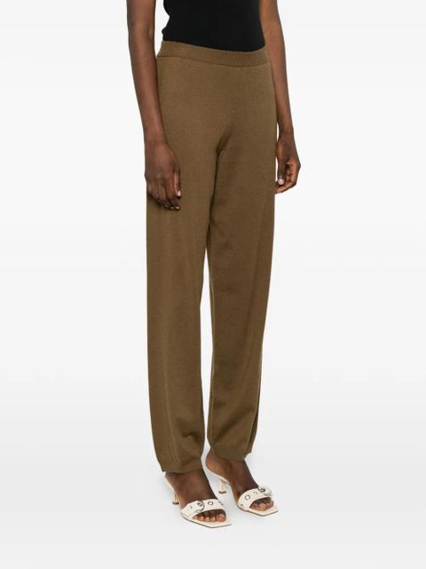 The Frankie Shop Olia ribbed kintted trousers - Brown