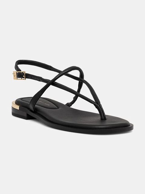 Tommy Hilfiger sneakersy damskie skórzane GOLD HEEL DRESSY SANDAL - zdjęcie produktu nr 1