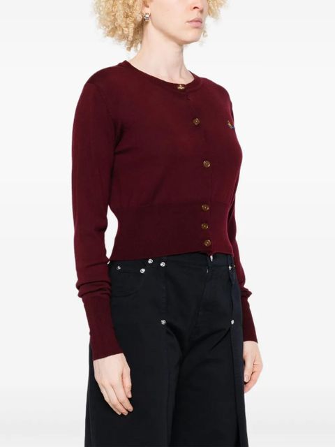 Vivienne Westwood Bea orb-embellished button cardigan - Red - zdjęcie produktu nr 2