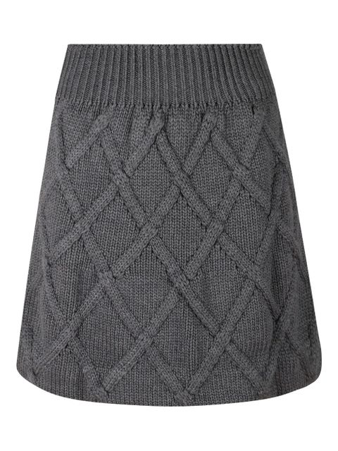 Jil Sander knitted mini skirt - Grey