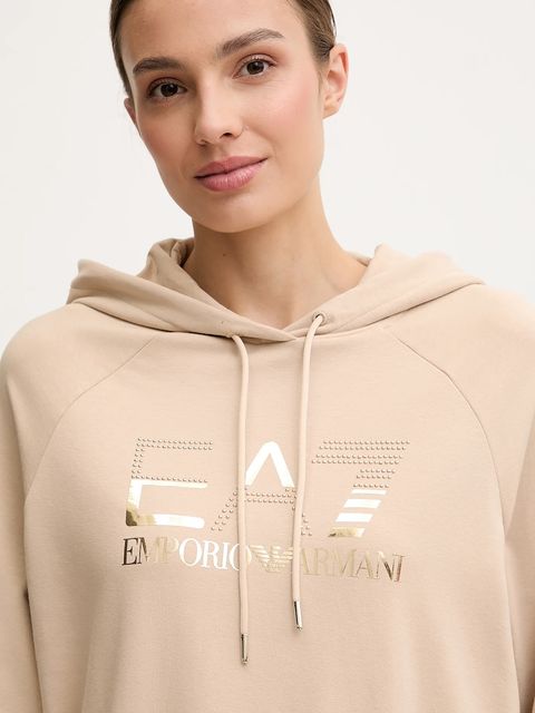 EA7 Emporio Armani dres damski kolor beżowy AF12502.7W000687