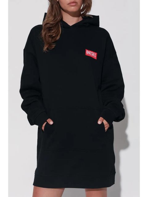 Diesel D-Boxt cotton hoodie dress - Black - zdjęcie produktu nr 2