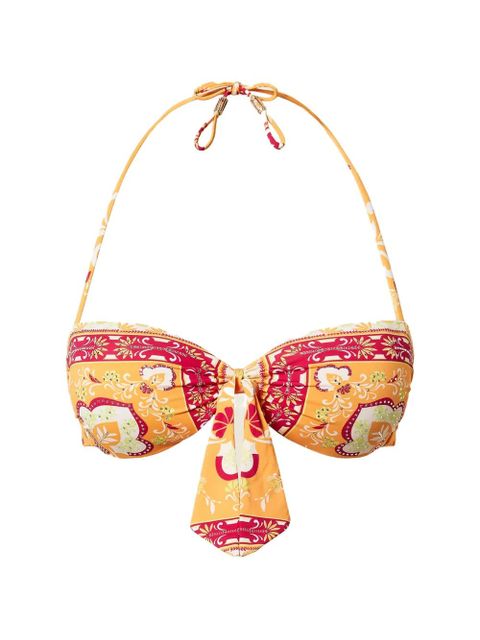 TWINSET printed bandeau bikini top - Orange - zdjęcie produktu nr 1