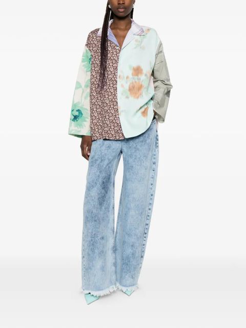 Moschino floral patchwork shirt - Brown - zdjęcie produktu nr 2