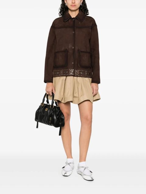 SANDRO suede jacket - Brown