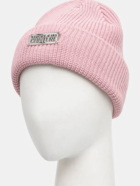 Versace Jeans Couture czapka kolor różowy z grubej dzianiny 77HAZK50 ZG291