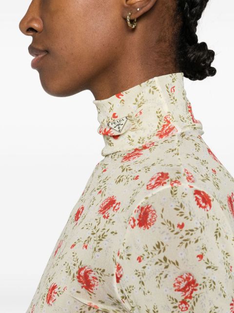 Prada floral mesh bodysuit - F0011 RED