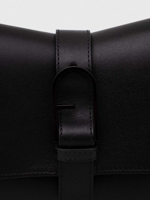 Furla torebka skórzana kolor czarny