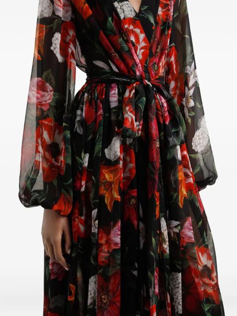 Dolce & Gabbana silk midi dress - Black