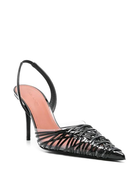 Amina Muaddi 90mm Lori slingback pumps - Black - zdjęcie produktu nr 2