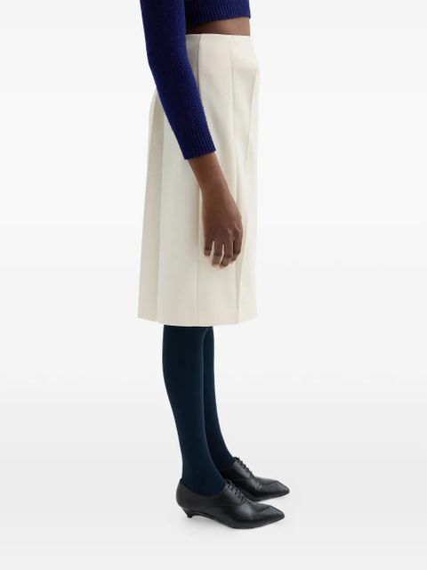 Jil Sander crêpe midi skirt - White