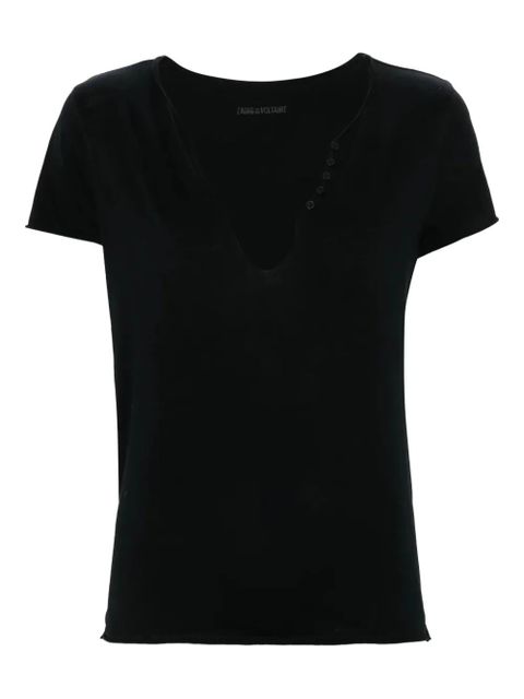 Zadig&Voltaire V-neck cotton T-shirt - Black - zdjęcie produktu nr 1