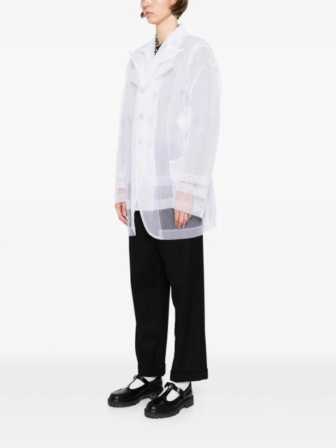 Comme Des Garçons mesh blazer - White