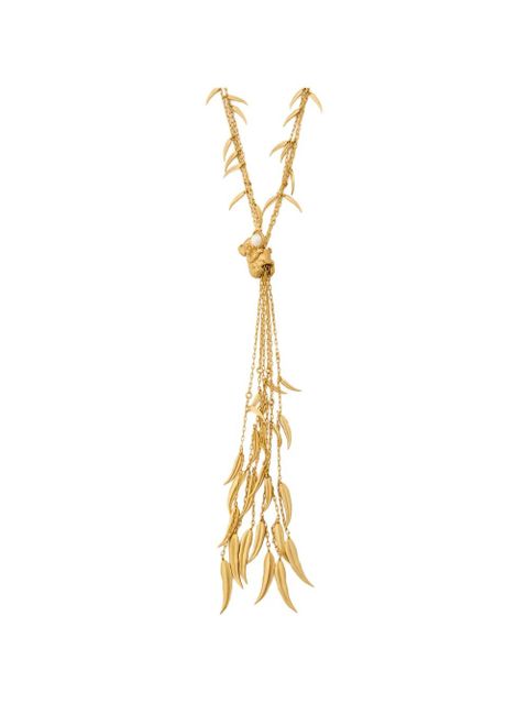 ZIMMERMANN Mira Lariat leaf koala-charm necklace - Gold - zdjęcie produktu nr 1