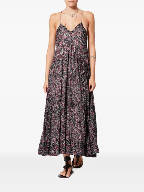 MARANT ÉTOILE Sabbba floral-patterm midi dress - Black - zdjęcie produktu nr 2