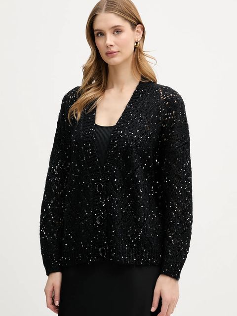 United Colors of Benetton kardigan damski kolor czarny 1LPRD605A - zdjęcie produktu nr 1