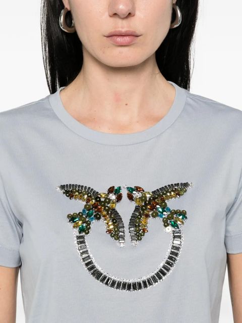 PINKO embellished T-shirt - Blue