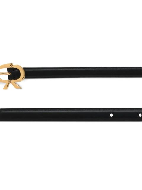 Gianvito Rossi buckle-detail leather belt - Black - zdjęcie produktu nr 2