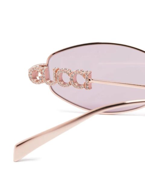 Gucci Eyewear oval-frame sunglasses - Gold