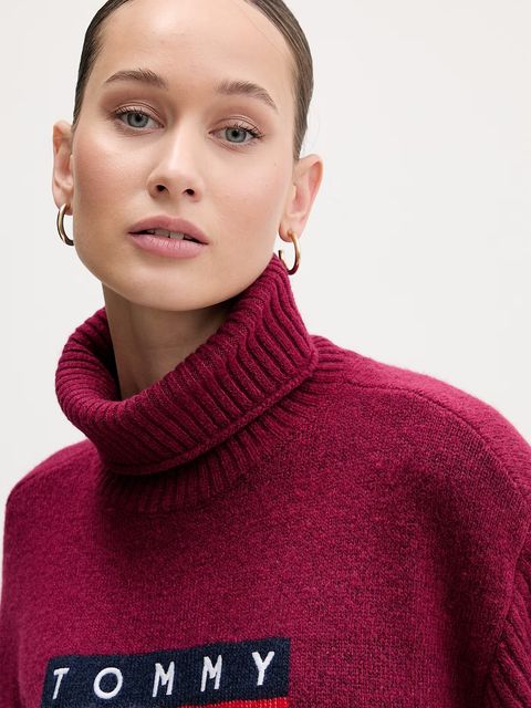 Tommy Jeans sweter z domieszką wełny